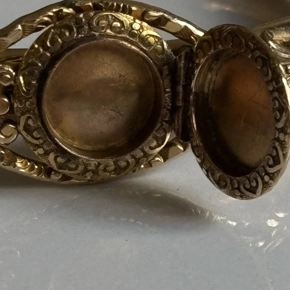 Unique Vintage Austin&Stones Gold filled- plated Hinged Bangle Bracelet 1907ss - Picture 5 of 14